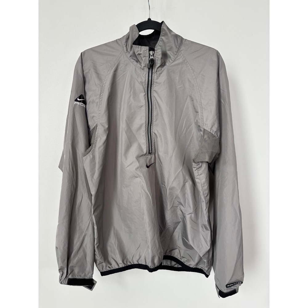 Nike ACG Grey Half Zip Windbreaker Jacket Outer Layer 3 Mens Medium Vintage